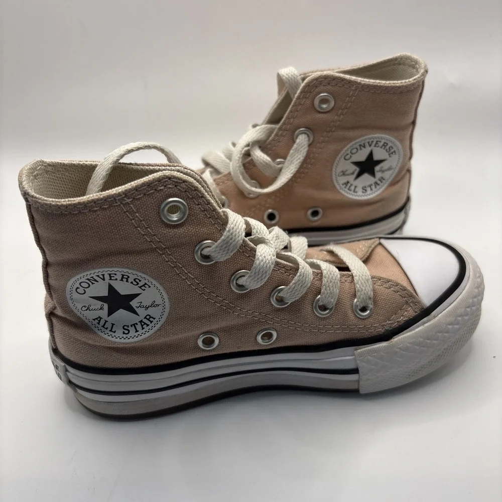 Converse Chuck Taylor All Star Hi Top Sneakers Light Pink Canvas Youth Size 11